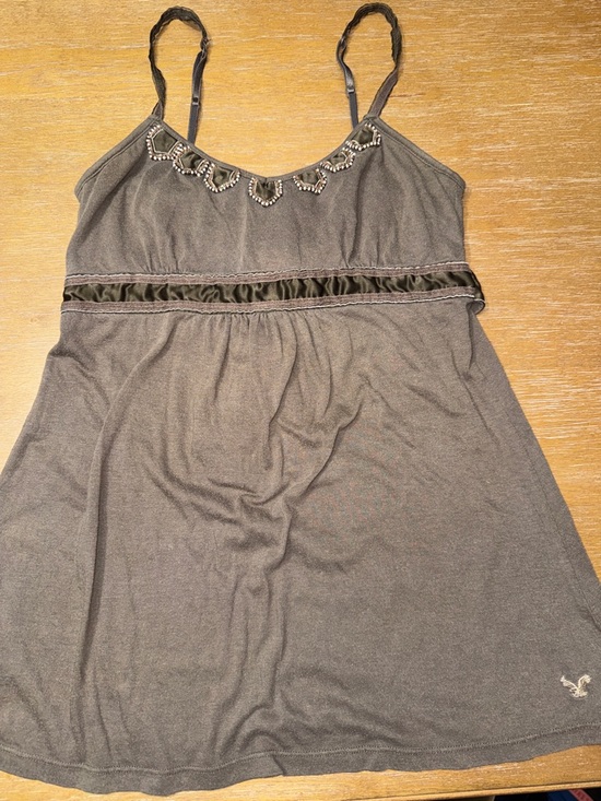 American Eagle Outfitters Tops - Y2K American Eagle Outfitters Chocolate Brown Babydoll Tank